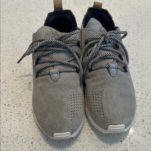 Adidas Gray Sneakers with Mesh Upper and Lace-Up Design
